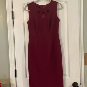 casual maroon wedding dress